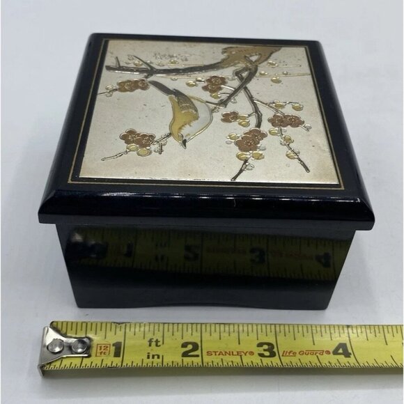 Vintage Westland Original Music Jewelry Box Bird Japan Edelweiss Tested Working - Picture 8 of 16